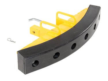 Steel/Rubber Push Bumper-Attachment to 2 In. Receiver 15 In. x 28 In. x 5-3/4 In. Yellow/Black
